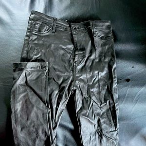 Pleather skinny jeans